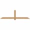 Ekena Millwork Eugene Smooth Timber Gable Bracket, Western Red Cedar, 72"W x 21"H x 1 1/2"D x 3 1/2"F, 7/12 Pitch GBW072X21X0204EUG00SWR - alternate 1